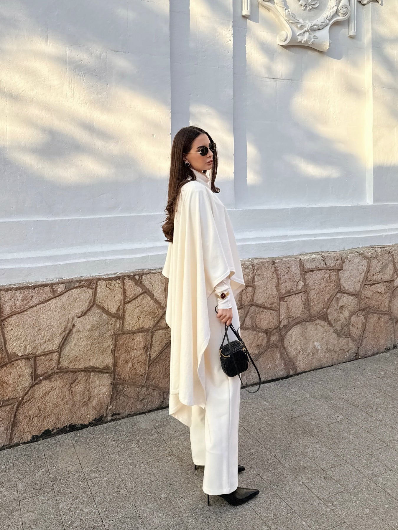 Knitted Turtleneck Cape