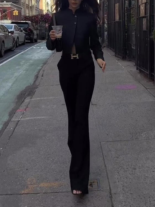 Black High Waist Pants