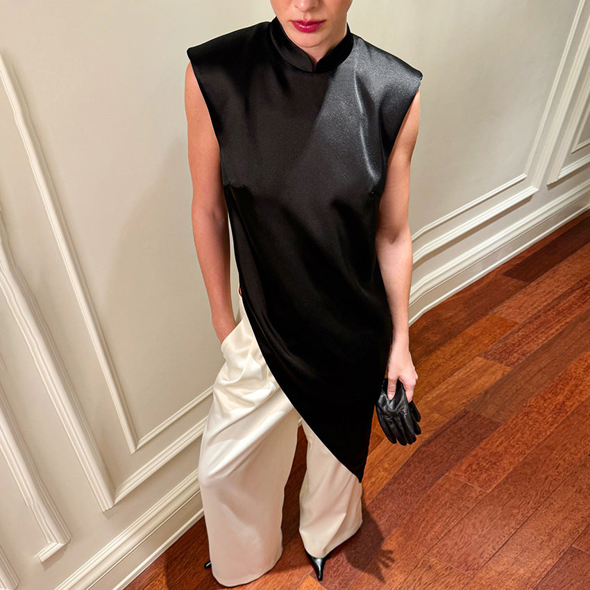 European Solid-color Womens Skirt With An Elegant Vibe