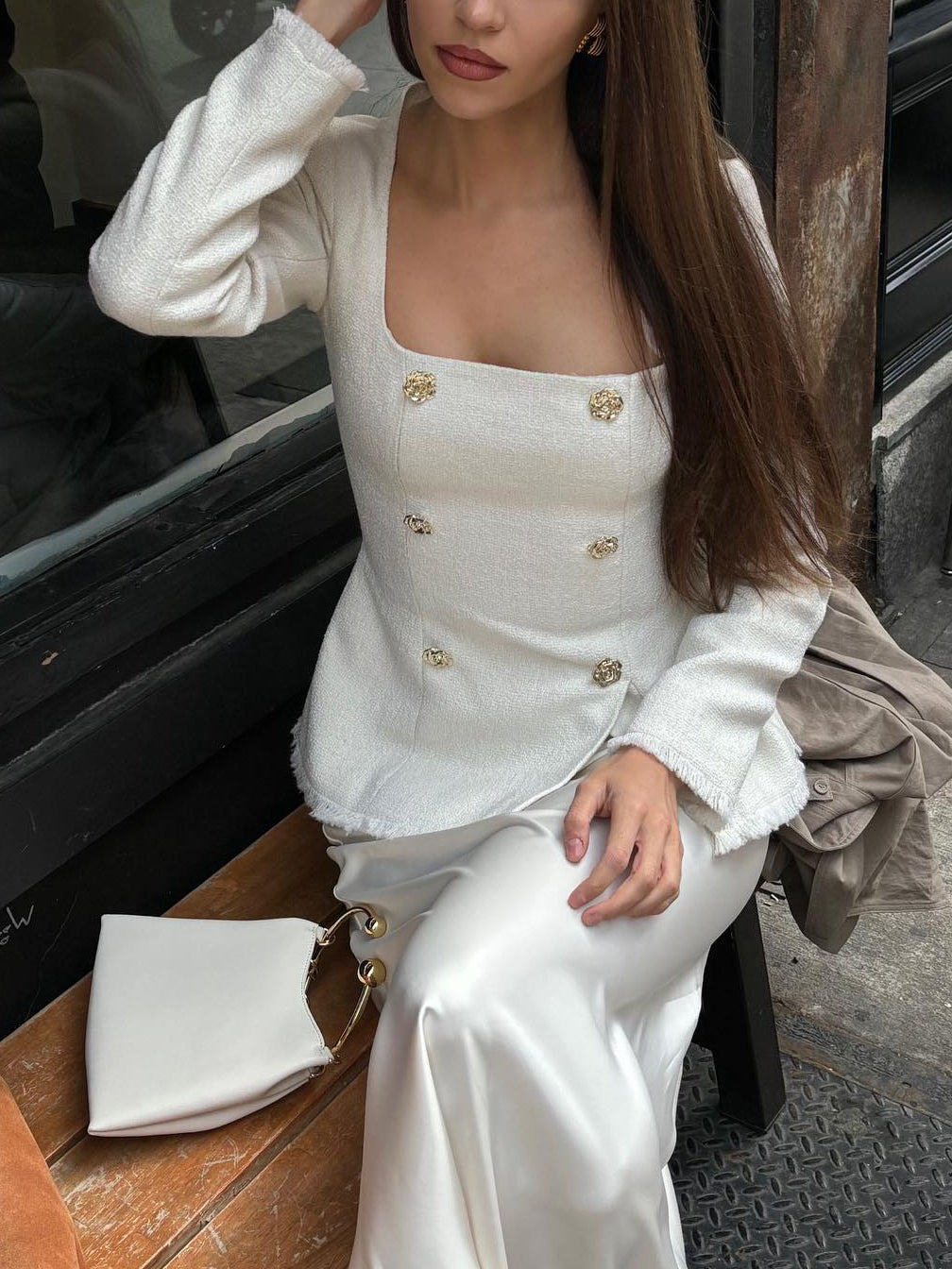 Square Neck Waist Blazers