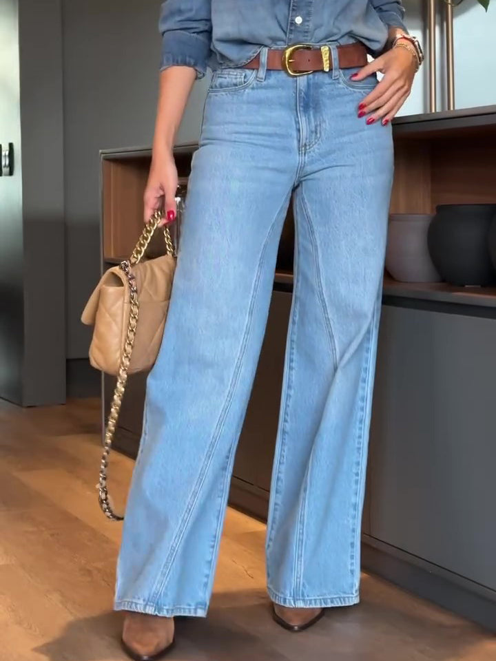 Blue High Wide Jeans