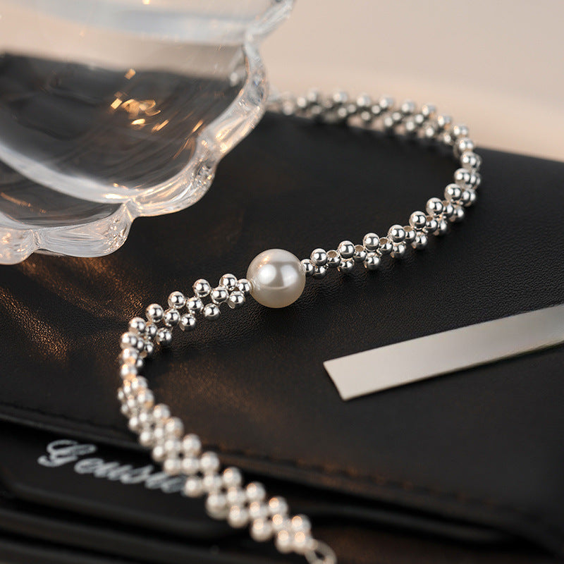 Silver Pearl Bracelet