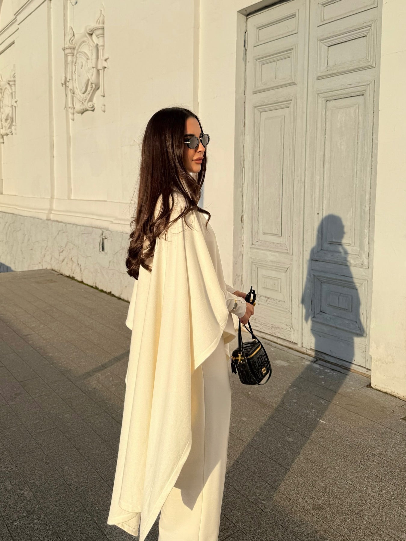 Knitted Turtleneck Cape