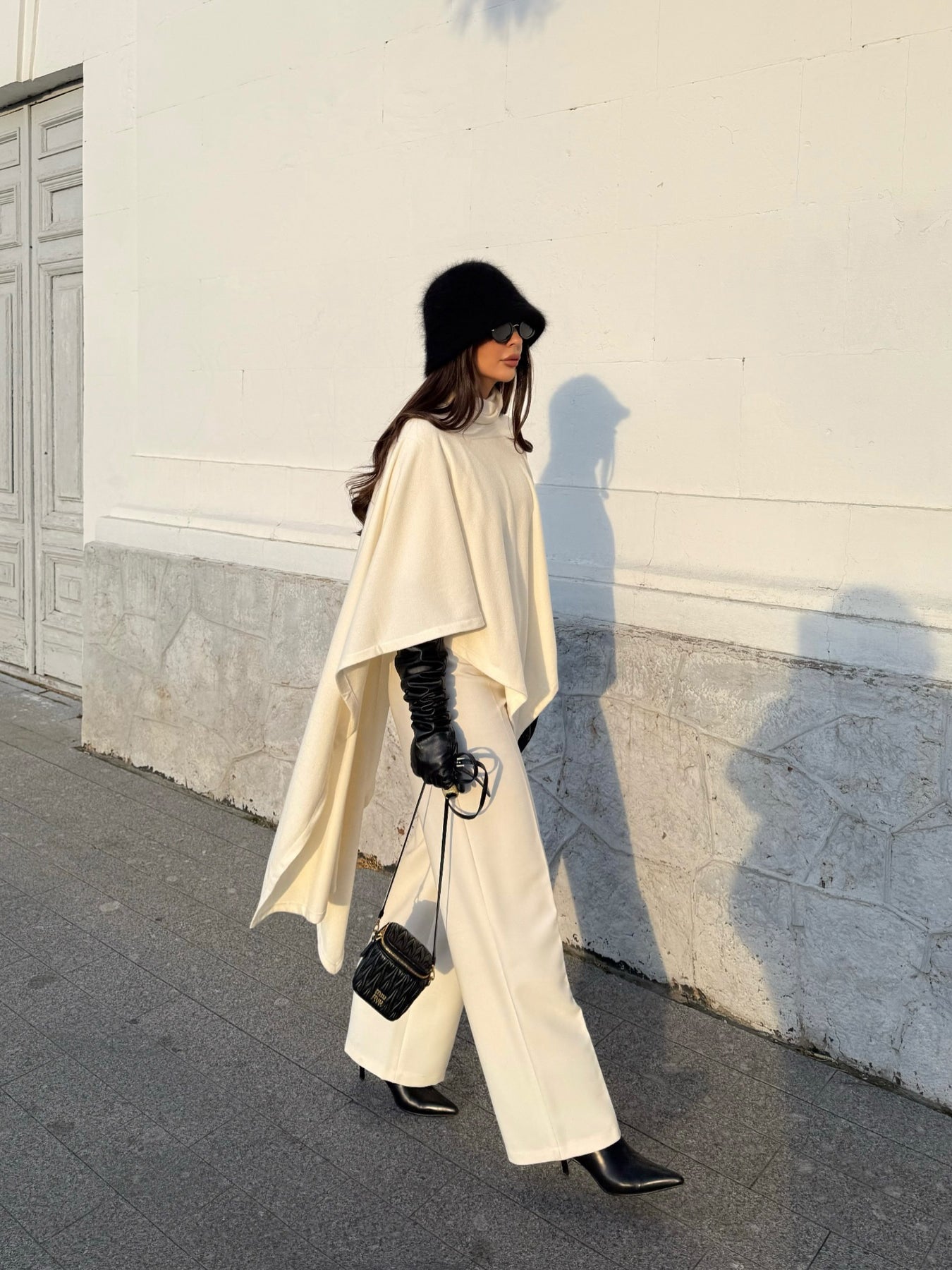 Knitted Turtleneck Cape