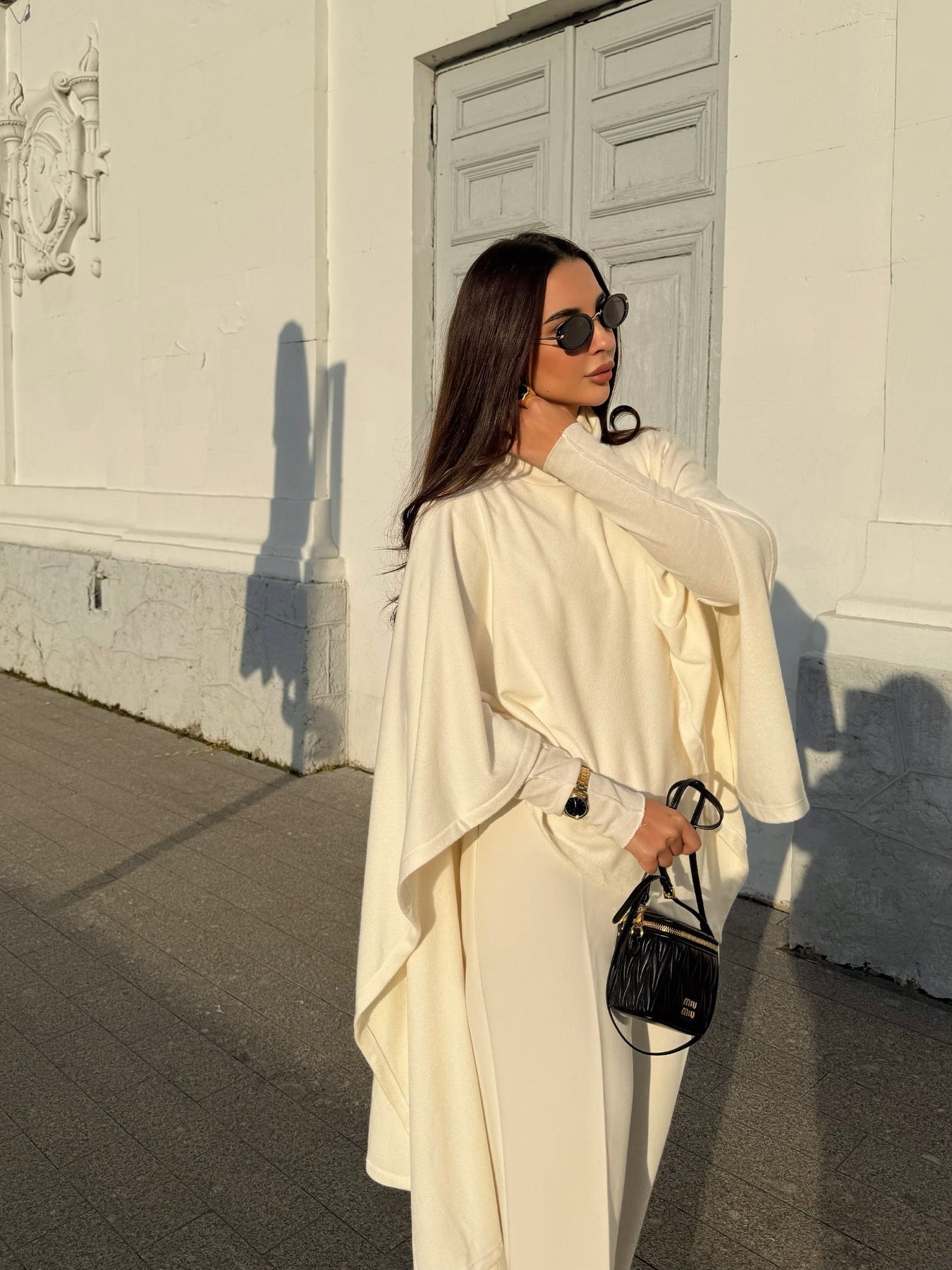 Knitted Turtleneck Cape