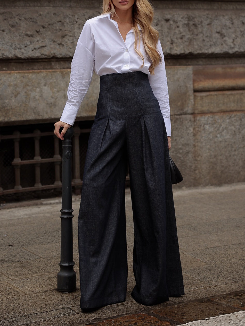 High waist Wide leg Jeans