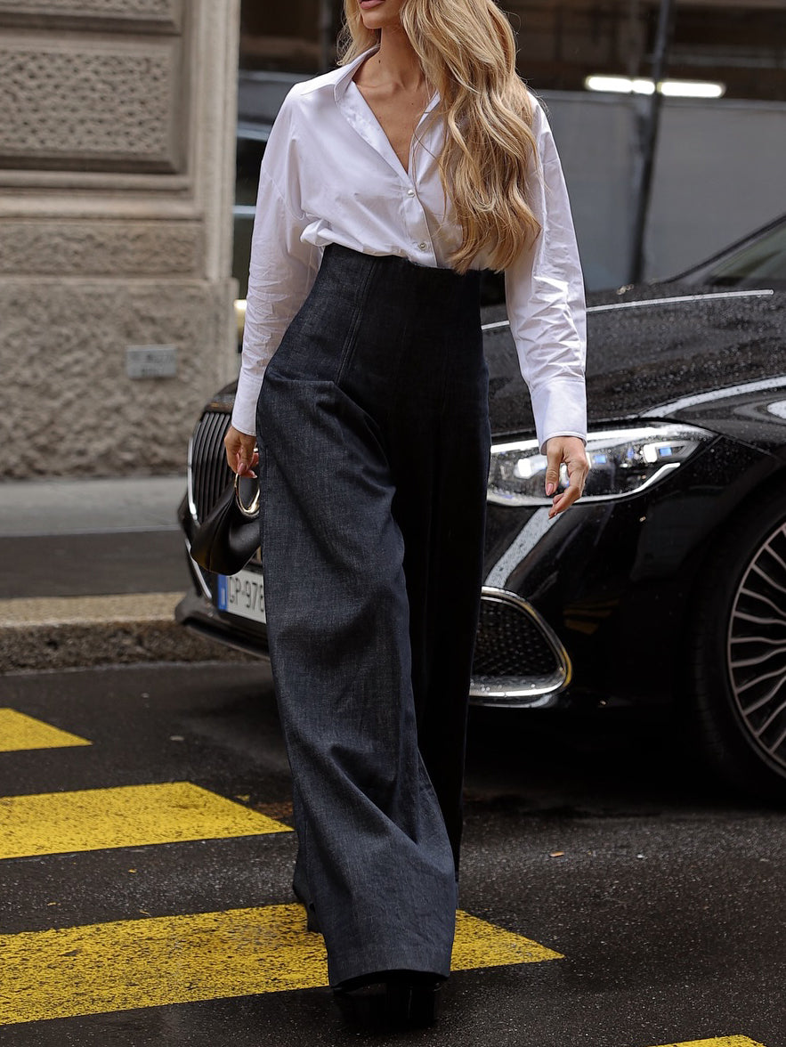 High waist Wide leg Jeans