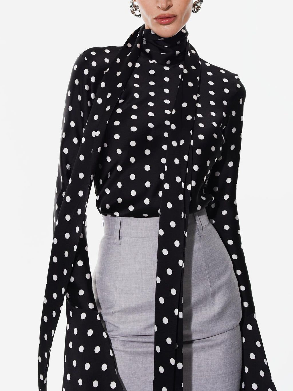 Polka Dot Strappy Bell Blouse