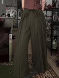Military Green Draped Pants