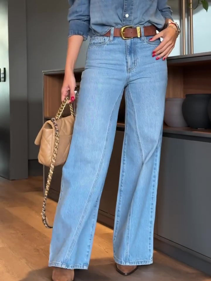 Blue High Wide Jeans